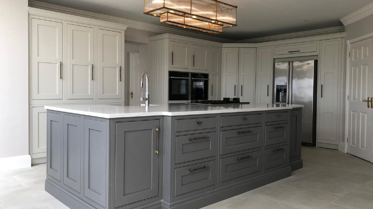 Traditional Grey and White Kitchen