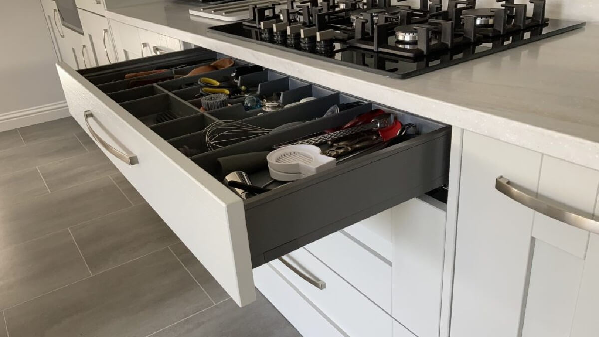 drawer with appliances