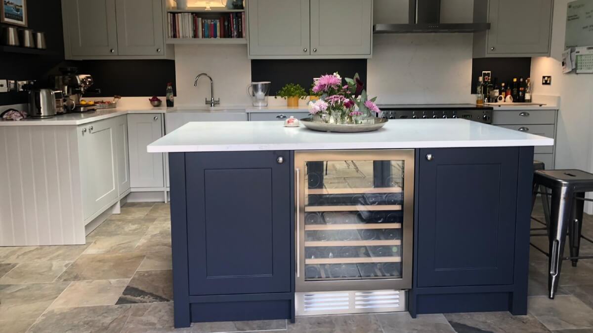 Kitchen With Wine Cooler